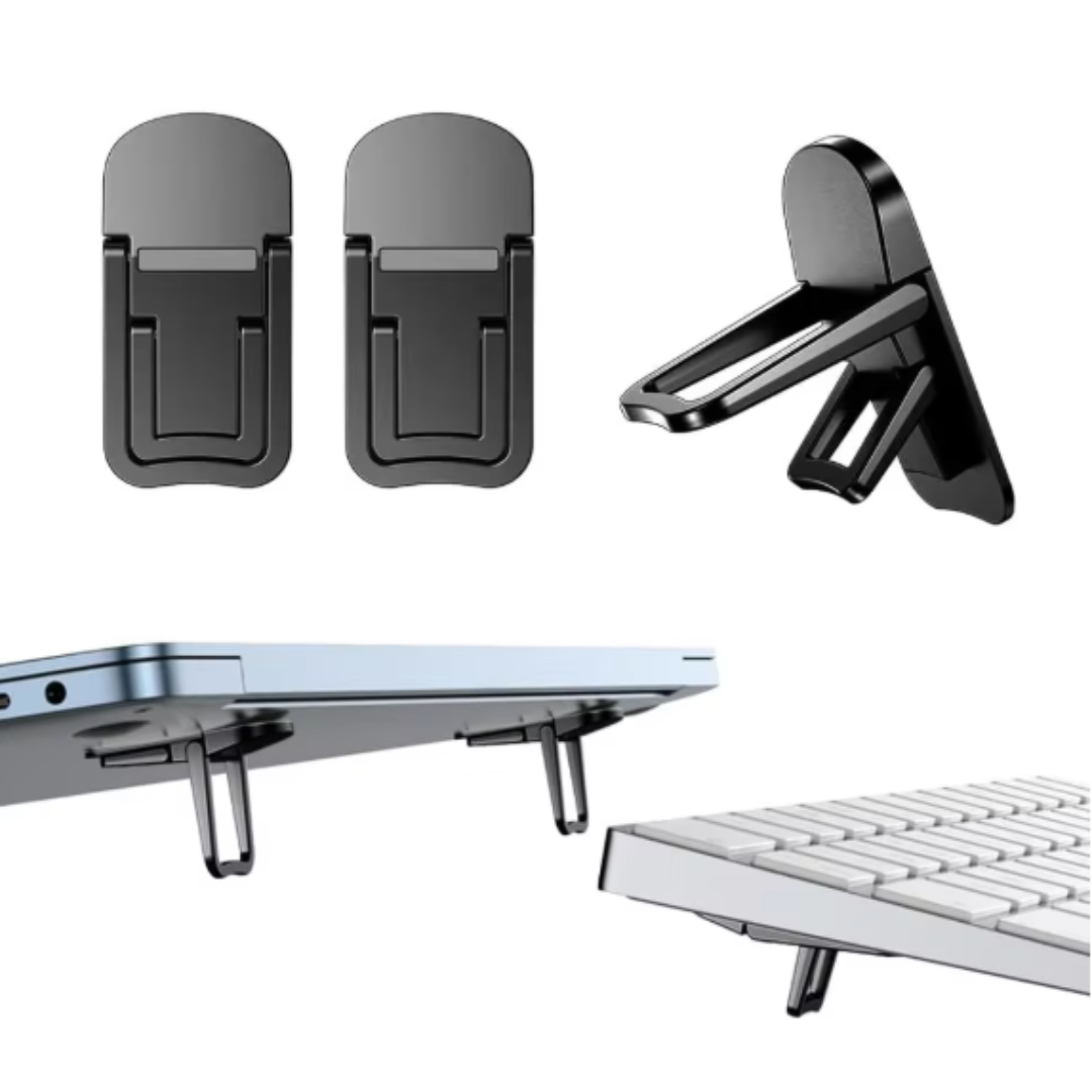 2PCS Foldable Laptop Stand Portable Invisible Adjustable Notebook Riser Cooling Bracket for Laptop & Tablet