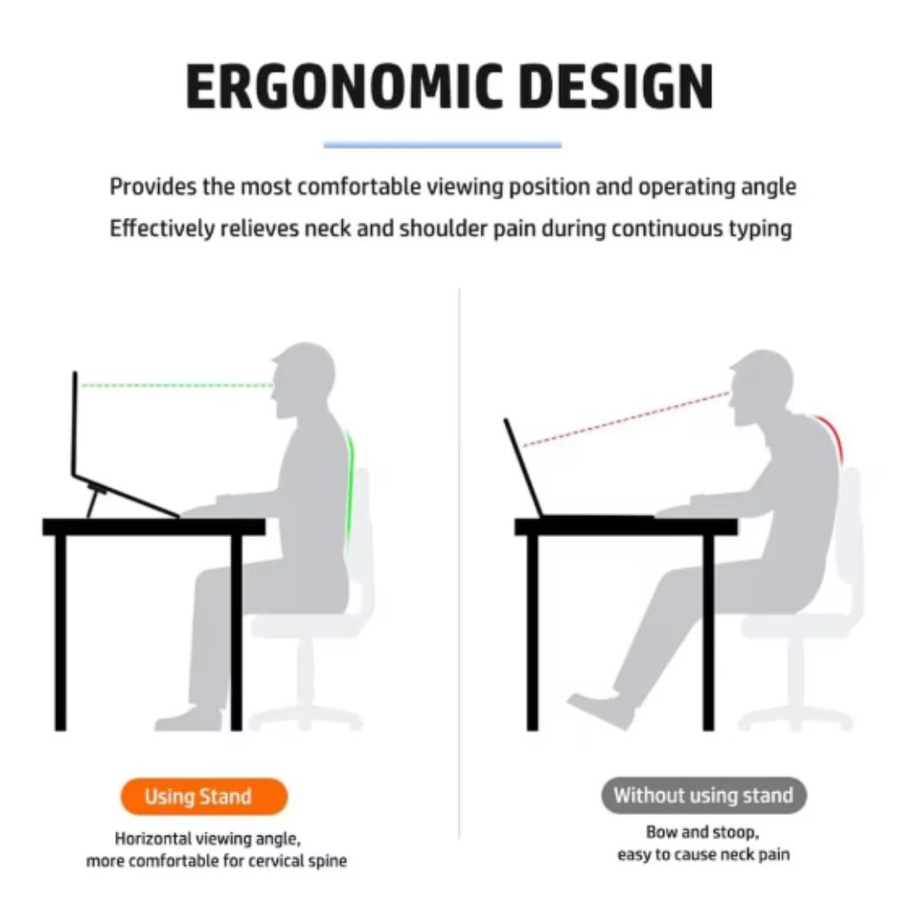2PCS Foldable Laptop Stand Portable Invisible Adjustable Notebook Riser Cooling Bracket for Laptop & Tablet