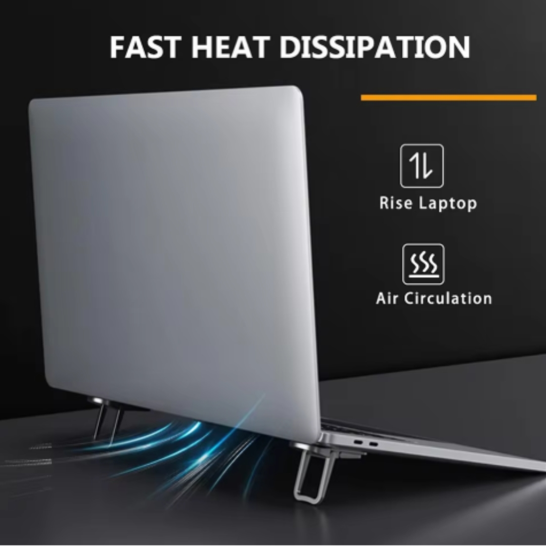 2PCS Foldable Laptop Stand Portable Invisible Adjustable Notebook Riser Cooling Bracket for Laptop & Tablet