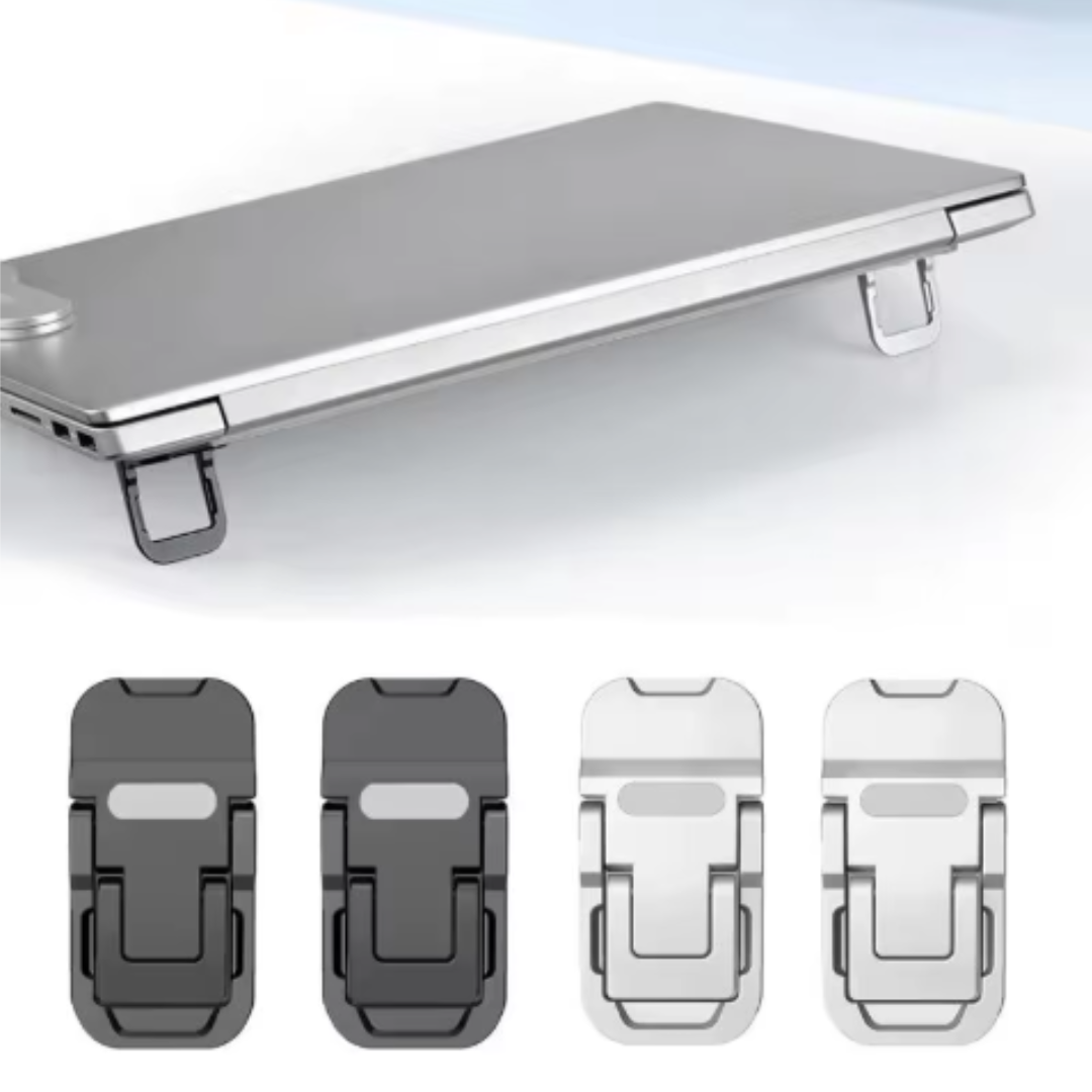 2PCS Foldable Laptop Stand Portable Invisible Adjustable Notebook Riser Cooling Bracket for Laptop & Tablet